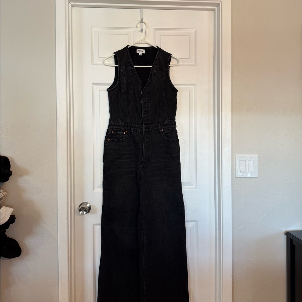 Pistola Gray Denim Jumpsuit - size L